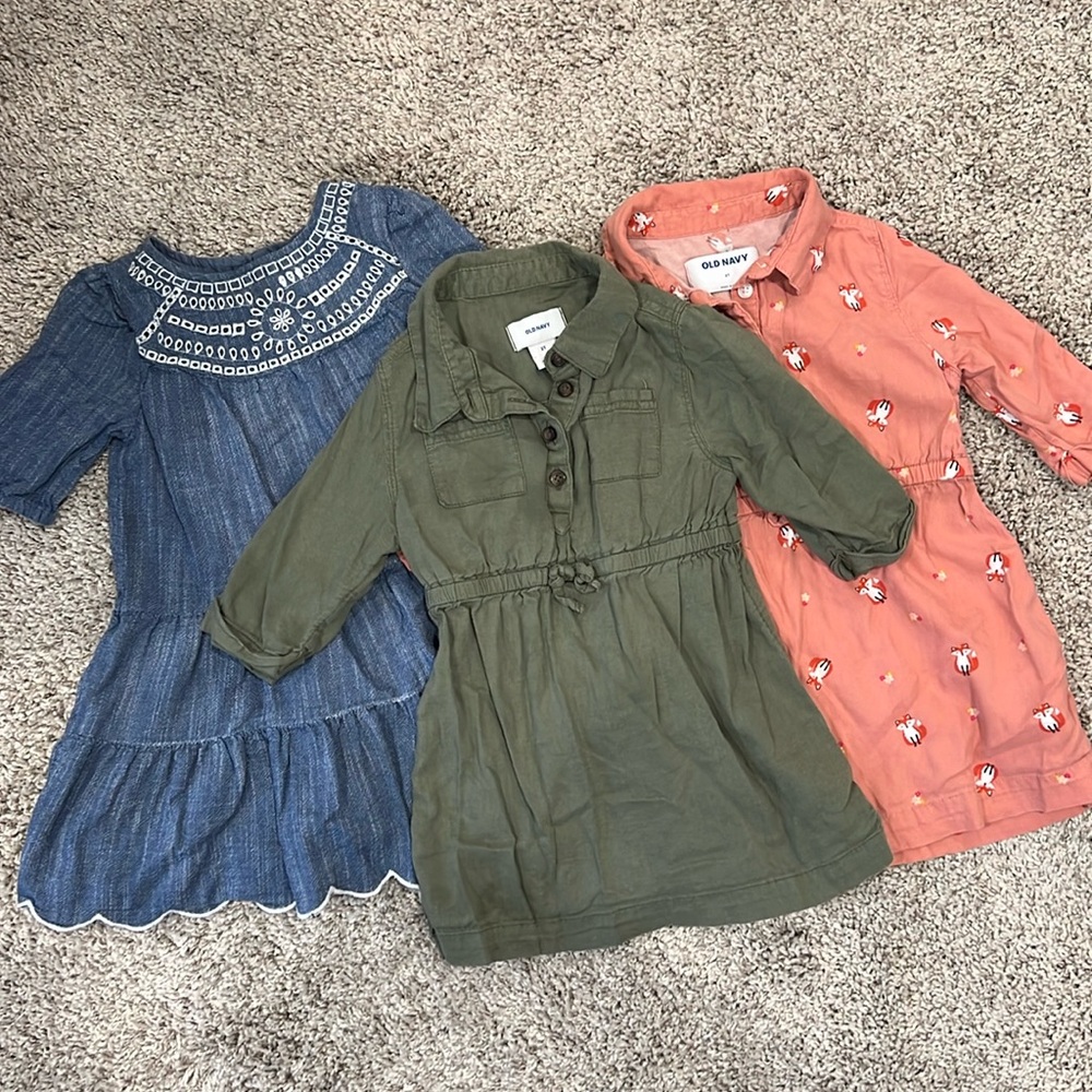 Long sleeve dresses - 2T - set of 3